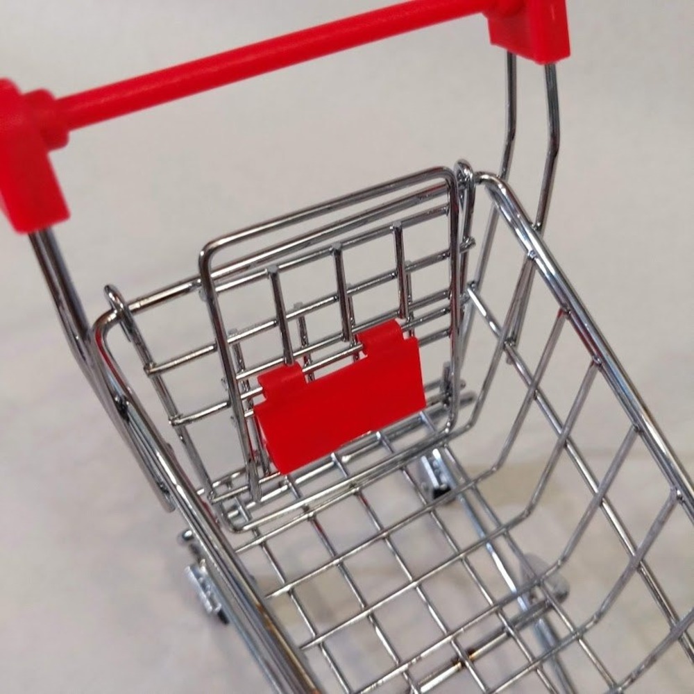 Replica Target Mini Shopping Cart Desk Top Toy Barbie Dolls Size Bulseye Logo - Picture 8 of 11